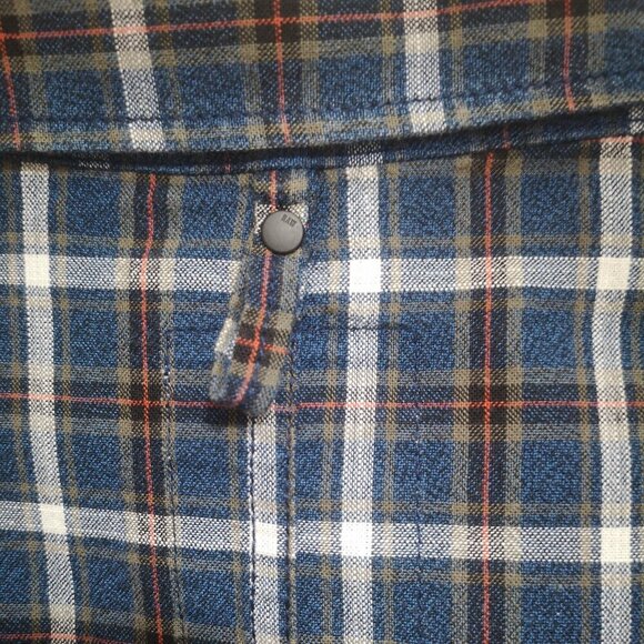 G-Star Raw Men's Size Medium Made in India Blue Plaid Button Front Shirt - Picture 5 of 13